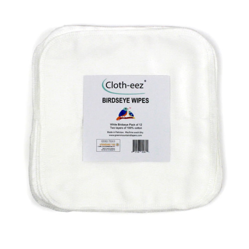 Cloth-eez Birdseye Wipes - Classic White