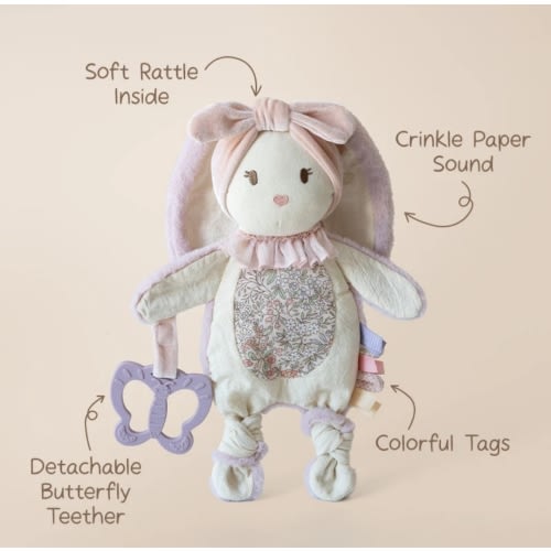 Bunny Lovey for Baby | Soft & Snuggly Baby Security Blanket | Moonkie