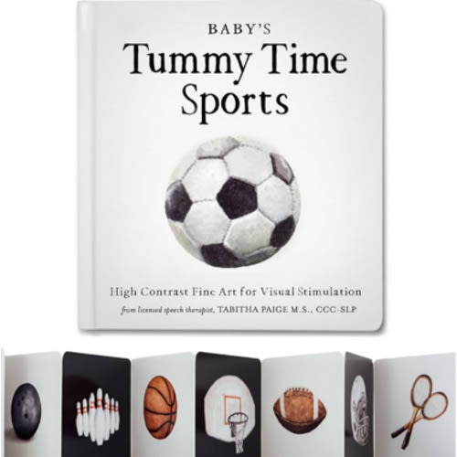 Baby's Tummy Time Sports: High-Contrast Fine Art for Visual Stimulation (Tabitha Paige Children's Book Series)