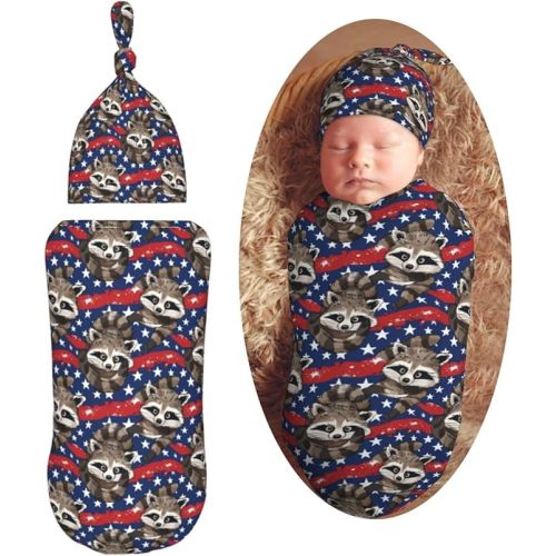 Ocean Florida Manatee Newborn Swaddle Blankets Hat Sets Soft Baby Receiving Blanket Swaddle Sack for Baby Shower Infant Boy Girl Gift