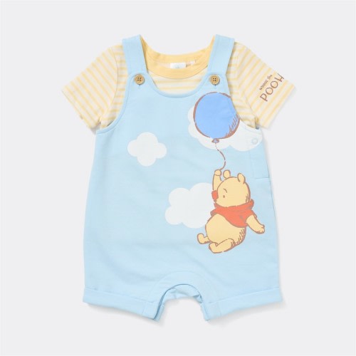 Winnie the Pooh Baby Overall Set - Blue & Yellow - Size 00