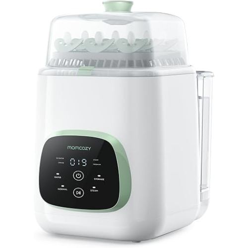 Momcozy KleanPal Pro All-in-One Bottle Washer, Sterilizer & Dryer - White | 9 Cleaning Modes Baby Bottle Washer for Bottles, Pump Parts & Baby Essentials, Time-Saving & Hands-Free, 26 Spray Jets