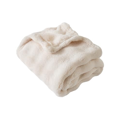 Fleece Baby Blanket for Boys 3D Bubble Design, Warm Cozy and Fluffy Infant Newborn Toddler Small Receiving Blankets for Crib Stroller, 30x40 Inches, Off White