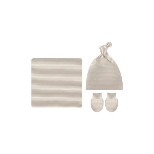 Kids' Checkered Hat & Mittens Set