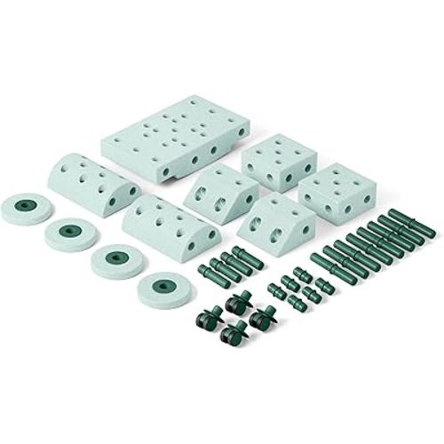 PLAYSMOL MODU Dreamer Set – Large Building Blocks for Toddlers & Kids, 25 Different Creations, Children Toys & Gifts, Easy Assembly and Responsibly Made (Green)