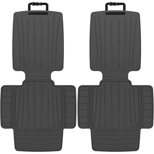 Car Seat Protector for Child Car Seat，TPE Waterproof & Anti-Slip （No Imprints）,carseat Protector car seat Cover Universal Fit for Baby & Pet Use, BPA-Free（Black -2PC）