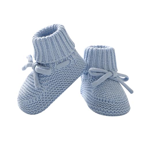 Hadetoto Baby Booties Newborn First Walkers Cozy Shoes Warm Knit Soft Booties for Toddler Infant Boy Girl