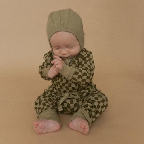 Makemake Organics Organic Baby Onesie & Pants Set - Checker