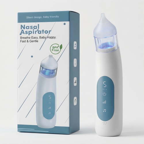 Nasal Aspirator for Baby - Electric Nose Sucker for Newborn, Infant & Toddler - Rechargeable Snot Sucker with Silicone Tips, Music & Light, 5 Suction Levels - Mucus Remover & Booger Sucker