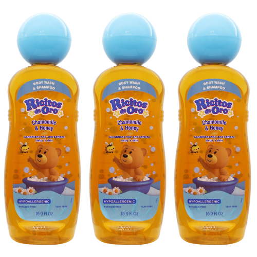 Ricitos de Oro Body Chamomile Wash & Shampoo 16.9FO 3PK