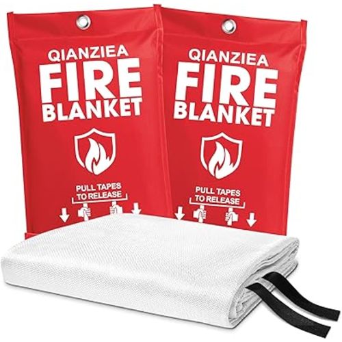 Fire Blanket,2 Pack,40"x40" Fire Blankets Emergency for Home and Kitchen