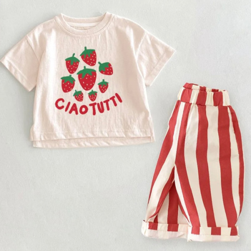 CIAO TUTTI Baby Toddler 2-Piece Strawberry Set