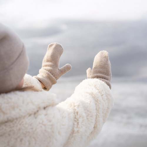 Kids' Knit Mittens Cashmere Blend (size 1-3 yr)