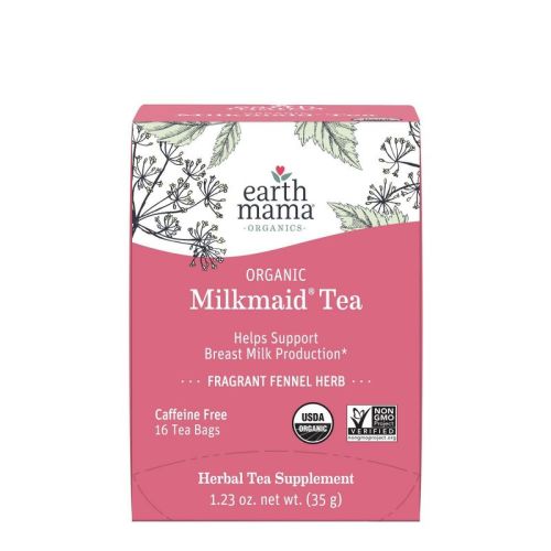 Earth Mama Organic Milkmaid for Lactation and Breast Milk Production Herb Bagged Teas - 16ct