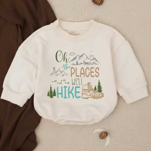 Hiking Baby Bubble Romper, Lover Adventure Baby Shower Gift, Outdoor Baby Outfit, Camping Baby Outfit for Your Little Explorer
