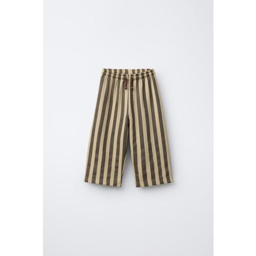 STRIPED PLUSH PANTS - Green stripe | ZARA United States