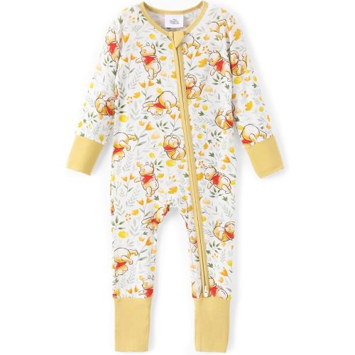 Disney Baby Viscose Made from Bamboo 2-Way Zipper Footie Outfit NB to Inf