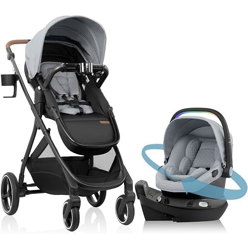 Evenflo Shyft Intuiti+ Travel System w/ Revolve180 LiteMax NXT Rotating Car Seat