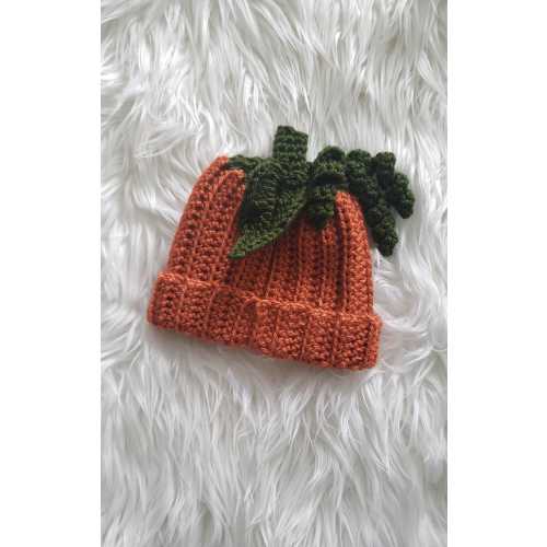 Crocheted Pumpkin Baby Hat