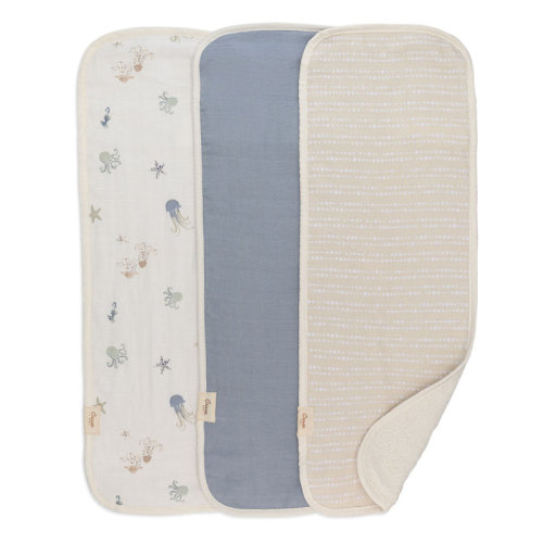 Crane Baby Cove 3-pc. Baby Burp Cloth Set (ocean) & Reviews | Perigold