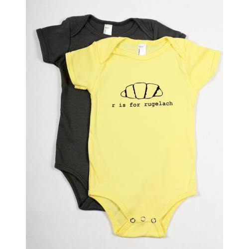 R is for Rugelach Baby One-Piece Bodysuit