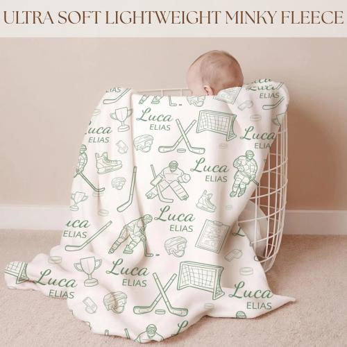 Personalized Hockey Bedding Baby crib sheet Baby name crib sheet Ice Hockey Nursery decor baby boy Crib set for boys gifts Hockey blanket