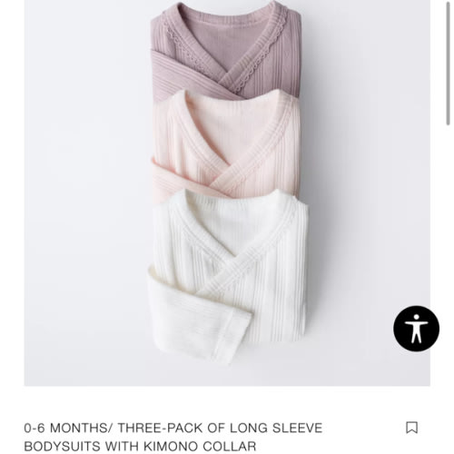 0-6 MONTHS/ THREE-PACK OF LONG SLEEVE BODYSUITS WITH KIMONO COLLAR - Pink | ZARA United States