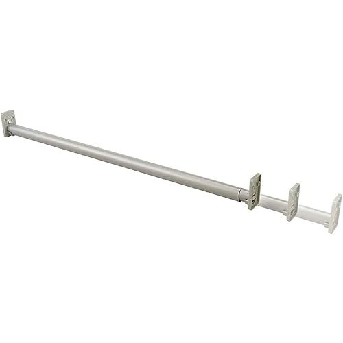 ClosetMaid 8891 SuiteSymphony Closet Hang Rod, Adjustable & Expandable, 30 – 48 Inches, Closet, Clothing Hanger Storage, Wall Mount or Add On Accessory, Satin Nickel