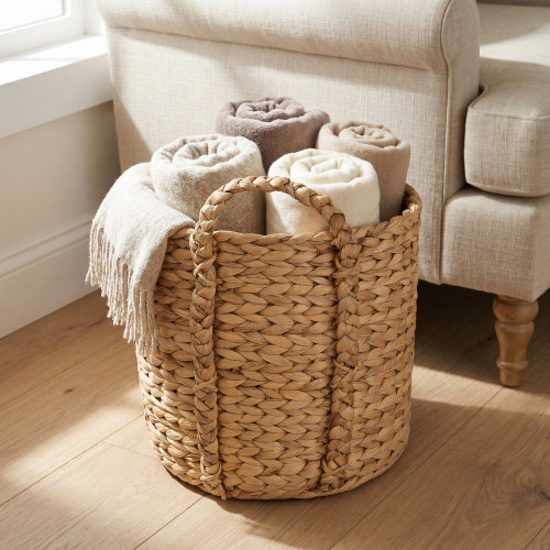 Rebrilliant Panier rond en jacinthe d'eau - grand - Wayfair Canada