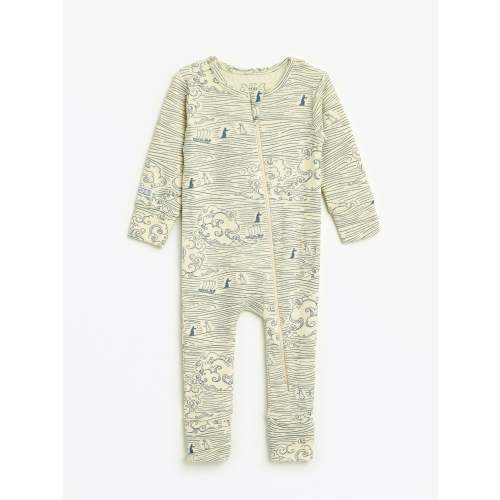 Walking on Water PJ Footless Onesie Ribbed Cotton-Bamboo Blend – Holy Pals