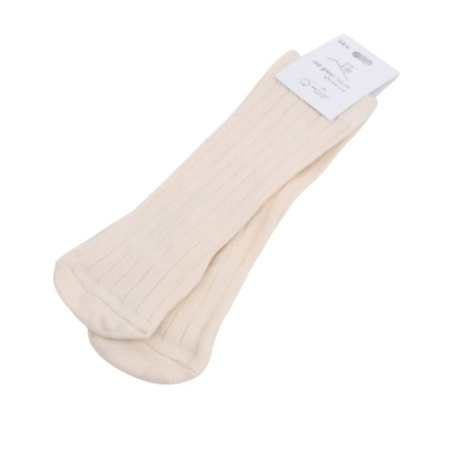 Organic Baby Knee Socks - Ivory, 0-6m