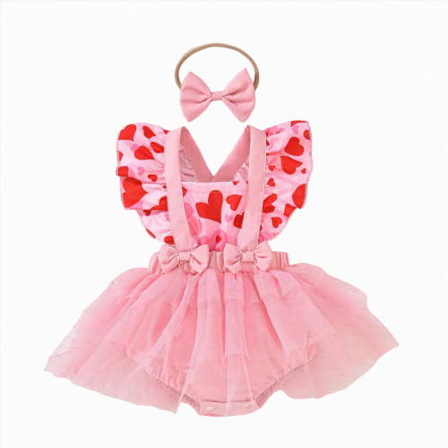 Kogui Baby Dress Baby Girl Romper Infant Summer Outfits Cute Newborn Short Sleeve Romper Trendy Clothes 0 3 6 9 12 18 24 Months (Pink,0-3 Months)