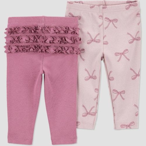 Carter's Just One You® Baby Girls' 2pk Ruffle Pants - Burgundy 6M