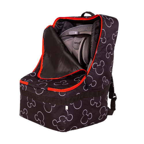 Disney Baby by J.L. Childress ULTIMATE Padded Backpack Car Seat Bag - Travel Bag for Airplane - Mickey Mouse Black