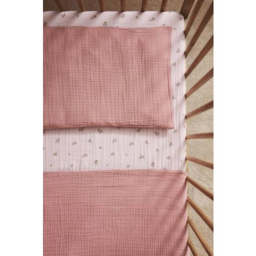 MUSLIN FITTED CRIB SHEET