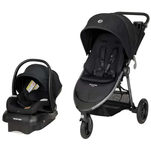 Maxi-Cosi - Gia XP Luxe 3-Wheel Travel System, Midnight Black | MacroBaby