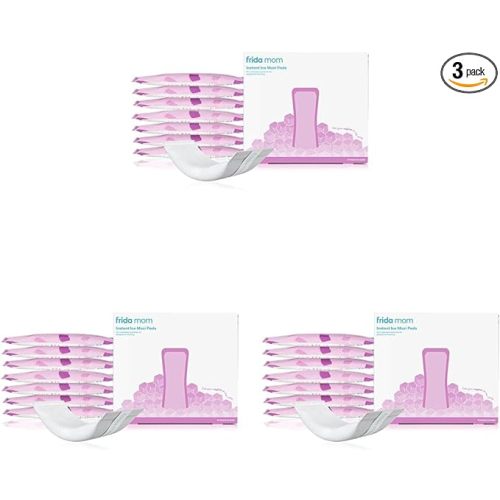 Frida Mom 2-in-1 Postpartum Pads, Absorbent Perineal Ice Maxi Pads, Instant Cold Therapy Packs and Maternity Pad in One (Pack of 3)