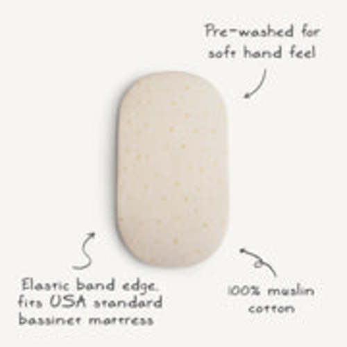 Mushie Extra Soft Baby Bassinet Muslin Crib Sheet
