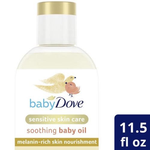 Baby Dove's Melanin-Rich Skin Nourishment Sensitive Soothing Baby Oil, 11.5 fl oz