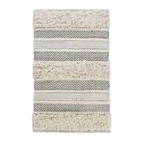 Asher Woven Texture Stripe Bath Rug, 20" x 32"