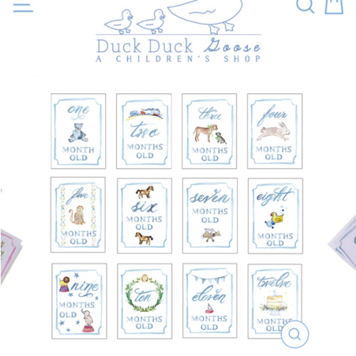 Month by Month Card Set - Boy