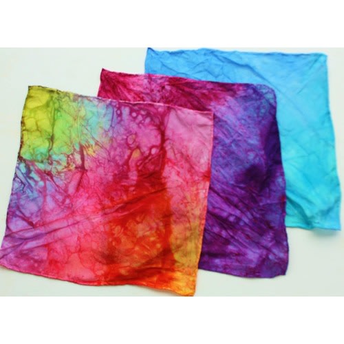 Play Silk 6 pc set 11 x 11 Waldorf Children Rainbow, Mini Play Scarves, Silk Set