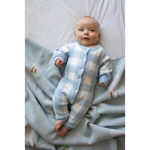 GINGHAM ROMPER | BLUE