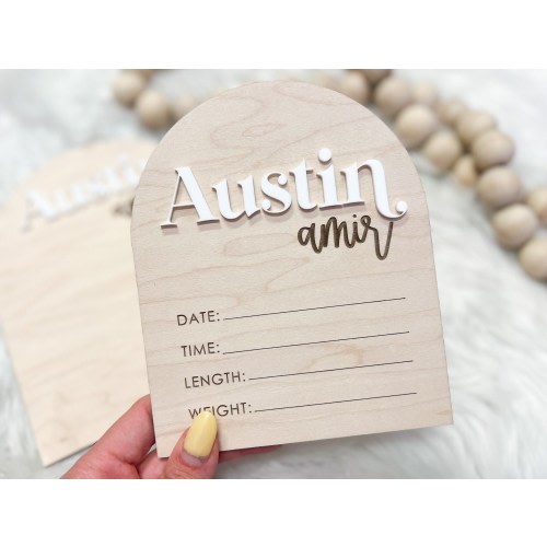 Baby Hospital Sign, Birth Announcement Sign for Hospital, Hospital Name Sign, Gift for Pregnant Friend, birth announcement footprint sign