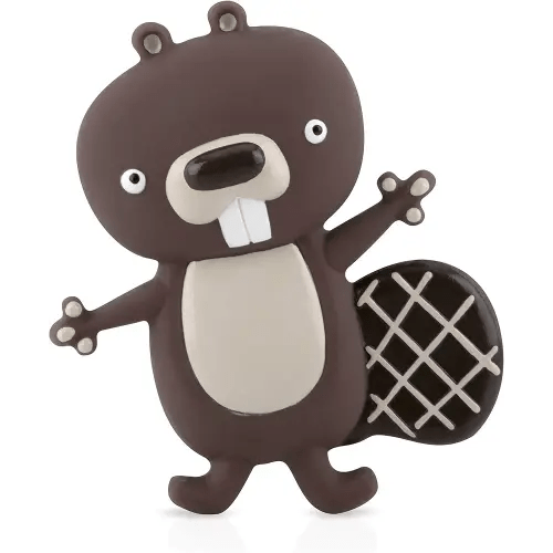 Nuby Squeezy Teethe Soft Rubber Teething Toy - Baby Teething Toy - 3+ Months - Beaver