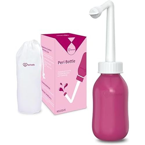 Peri Bottle for Postpartum Care, Perineal Bottle for New Mom Postpartum Essential, 10 Oz Upside Down Peri Bottle for Postpartum Recovery, Portable Bidet for Women