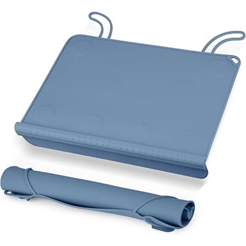 Non-Slip Silicone Placemat for Kids: Wipeable with Suction & Portable - Dining Table & Restaurant for Baby Self-Feeding