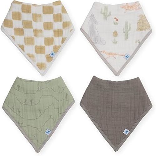 Little Unicorn Cotton Muslin with Fleece Bandana Bib