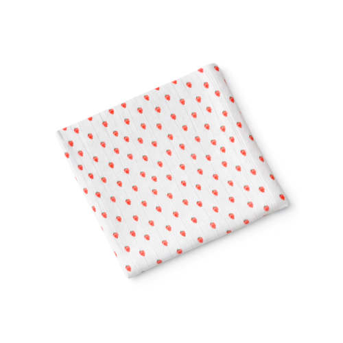 White Strawberry / Organic Pointelle Swaddle