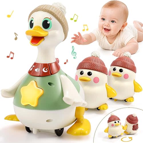 Musical Tummy Time Waddling Duck Toys, Baby Toys 6-12 Months Gift
